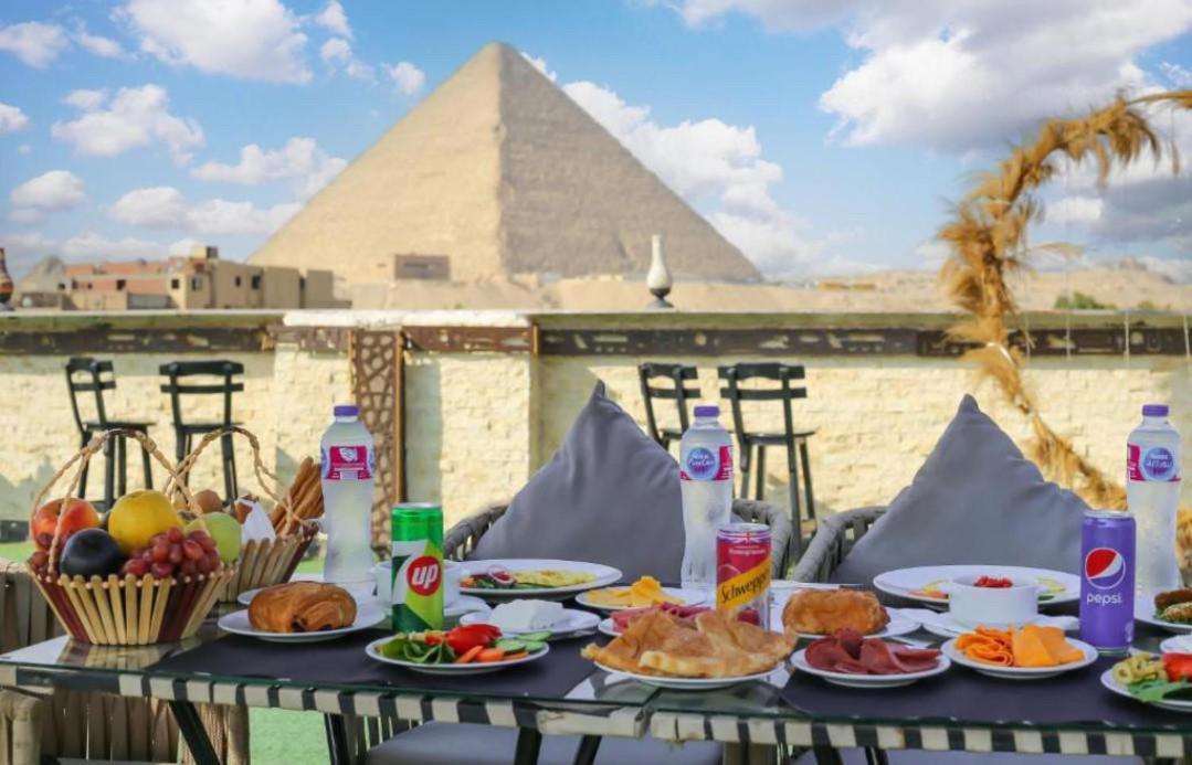 Thoth Pyramids Inn Kafret el-Gabal Exteriér fotografie